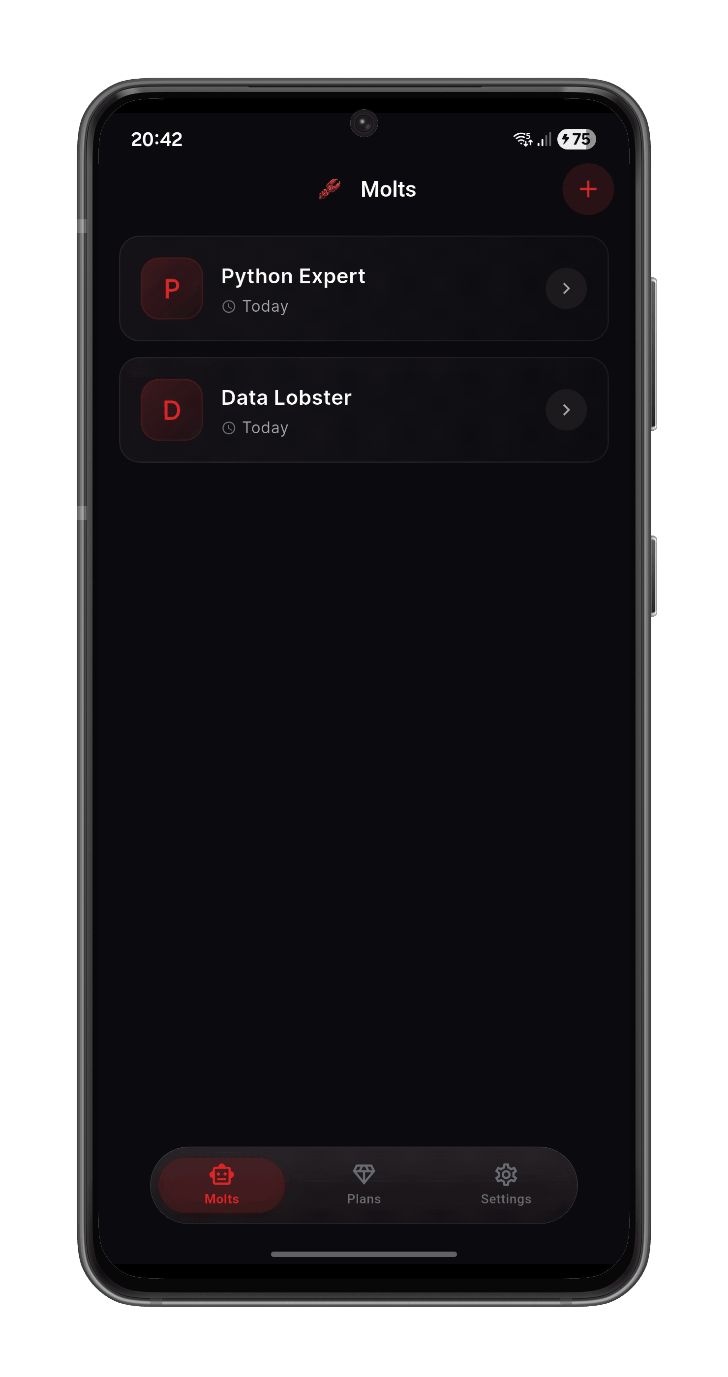 MoltShell — Your AI agents list